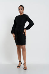 XENA - FRONT TIE UP MINI DRESS