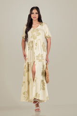 LIARA-FLORAL  FLOWER  MAXI DRESS