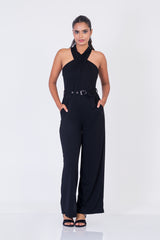 AYAH-Wrap Belted Jumpsuit