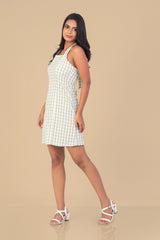 AMELIA-Check Mini Dress