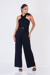 AYAH-Wrap Belted Jumpsuit
