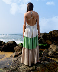 ORLA-BEADED BACK DETAIL, MAXI DRESS