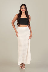 MIAMI-TEXTURED MAXI SKIRT