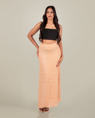 MIAMI-TEXTURED MAXI SKIRT