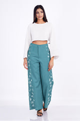 LAGARTHA-Floral Panel Pant