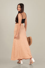 MIAMI-TEXTURED MAXI SKIRT