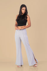 GIO-Side Slit Wide Leg Pant
