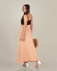 MIAMI-TEXTURED MAXI SKIRT