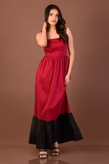 ADDISON-Two-Tone Maxi Dress