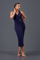 KYRIA - BUTTON BLAZER MAXI DRESS