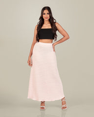 MIAMI-TEXTURED MAXI SKIRT