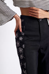 LAGARTHA-Floral Panel Pant