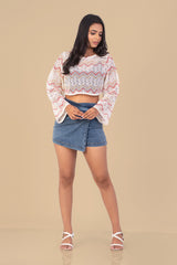 HAZEL-Wave Crop Top