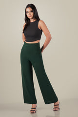 UGA-High Waist Wide Leg  Pants
