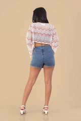 HAZEL-Wave Crop Top
