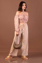 TOBY-Drawstring Wide-Leg Pants