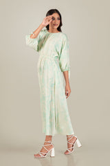 INAYA-TIE-SLEEVE BACK DETAIL MAXI DRESS