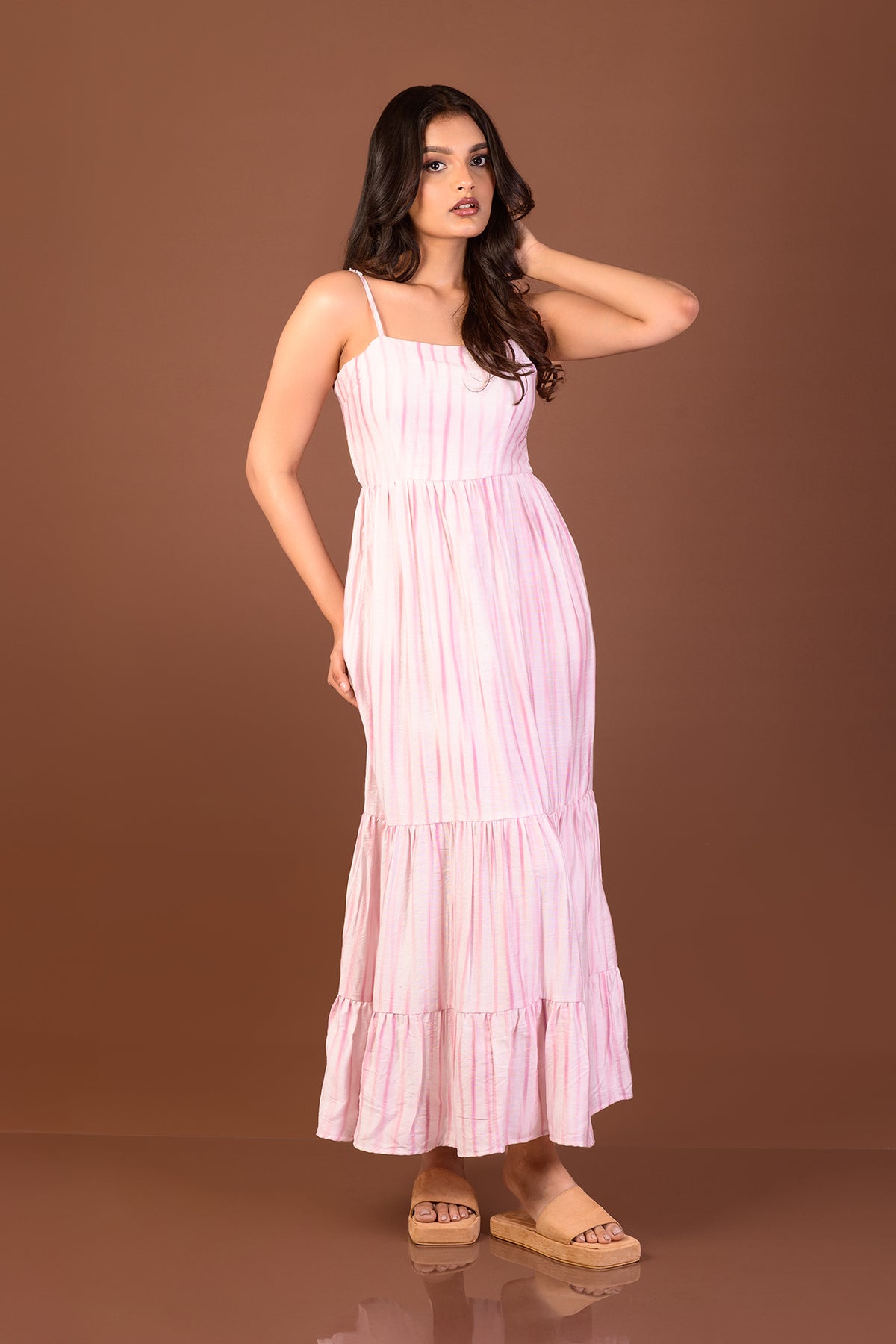 MARIA-Stripe  Maxi Dress
