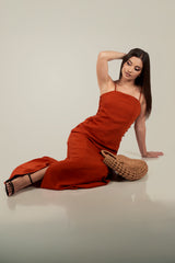 Milly-Side Seam Button Detail Grace Maxi  Dress