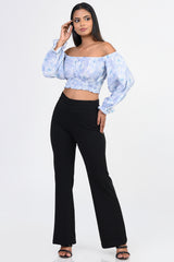 FAWN-OFF-SHOULDER CROP TOP