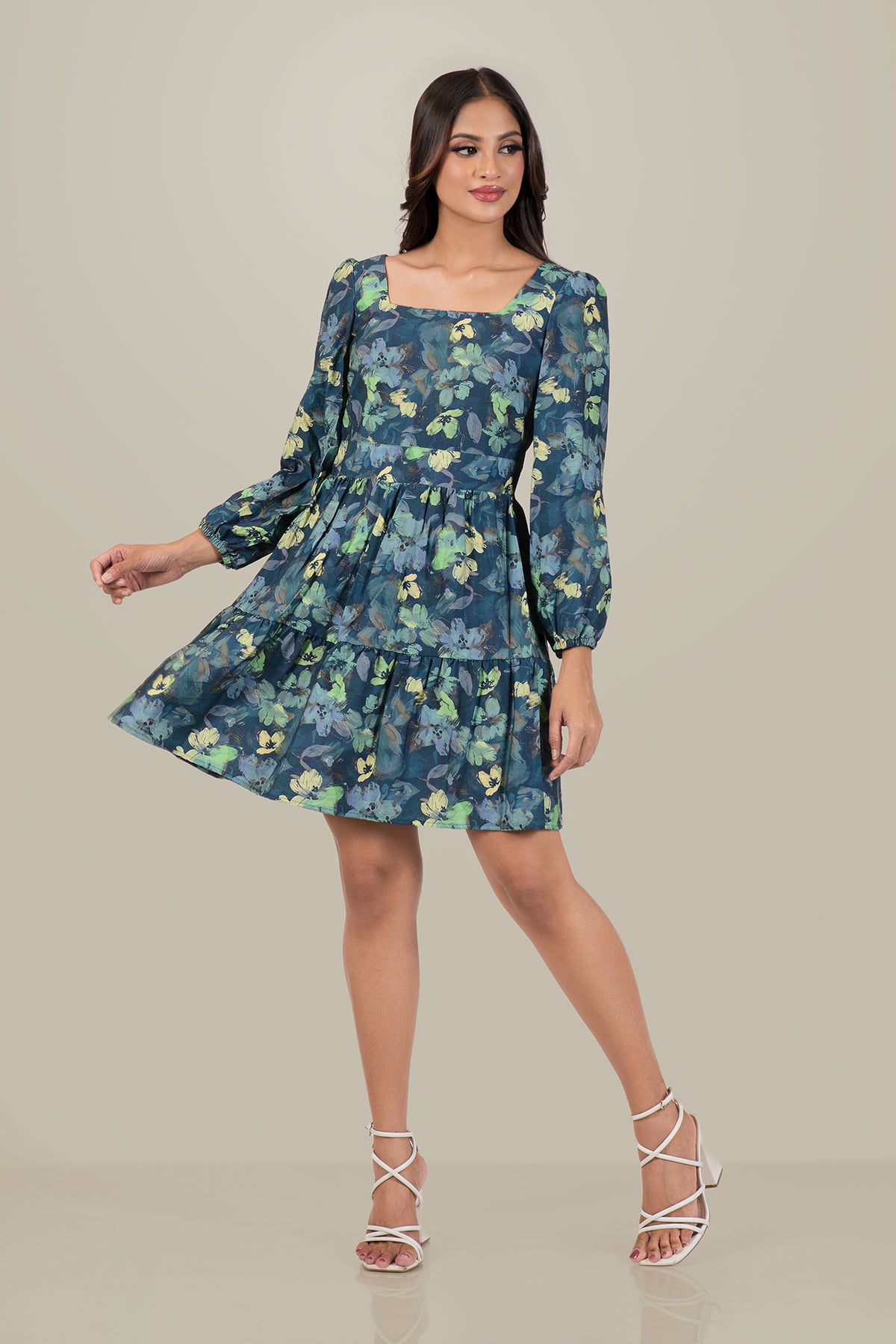 LILA-LONG SLEEVE MINI DRESS