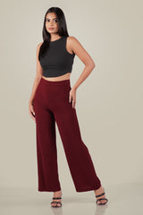 UGA-High Waist Wide Leg  Pants