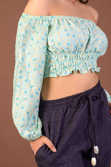 STELLA-Bloom Off-Shoulder Top