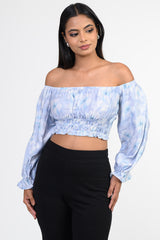 FAWN-OFF-SHOULDER CROP TOP