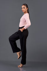 AMARA - TIE DETAIL WIDE LEG PANT