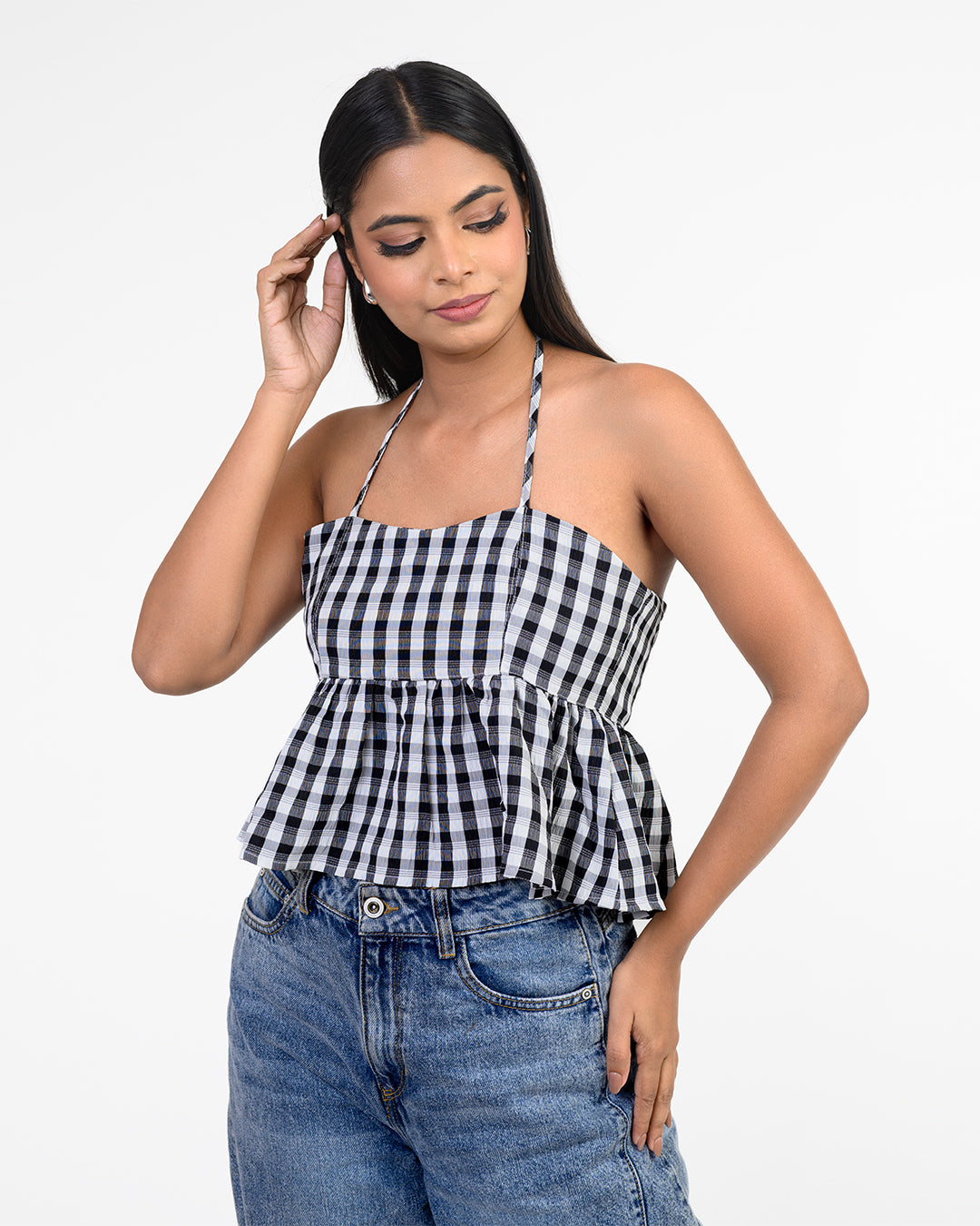 YELINA-TIE UP CROP TOP