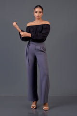 AMARA - TIE DETAIL WIDE LEG PANT