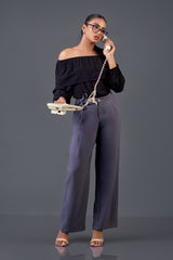 AMARA - TIE DETAIL WIDE LEG PANT
