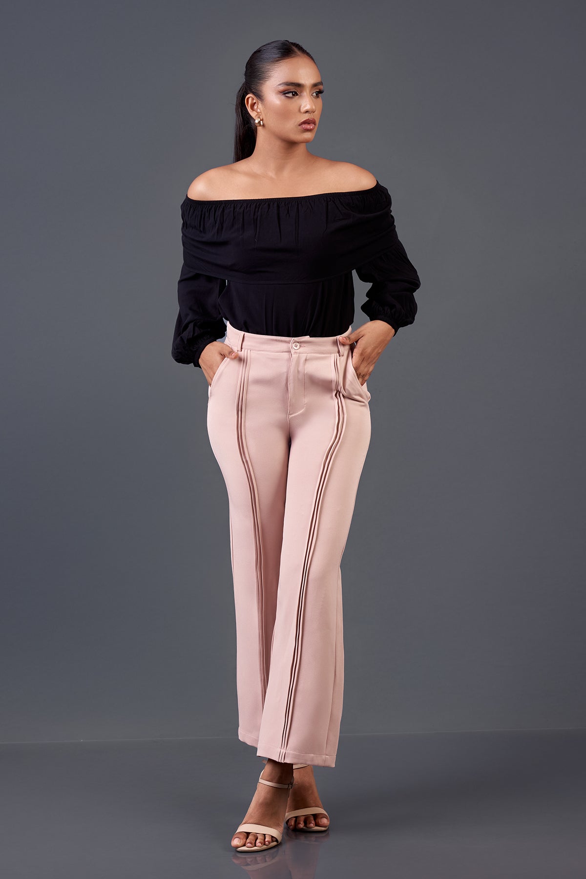 TELLY - HIGH WAISTED PIN TUCK PANT