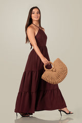 Tessa-Neck-Cross Maxi Dress
