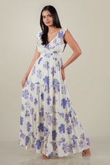 HEATHER-Floral Tiered Ruffle Maxi Dress