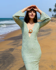 RILEY-FRONT CUT-OUT MAXI DRESS