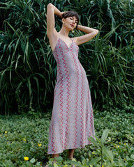 NORA-BACK CRISS CROSS MAXI DRESS