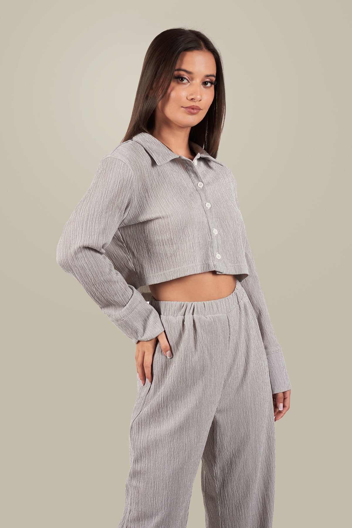 MIA-Textured Comfort Co-Ord Set
