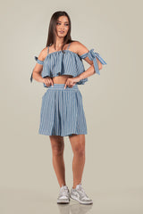 TAZRA-Off  Shoulder frill detail 2pcs set