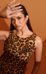 ELENA-Sleeveless Cowl Neck  Mini Dress