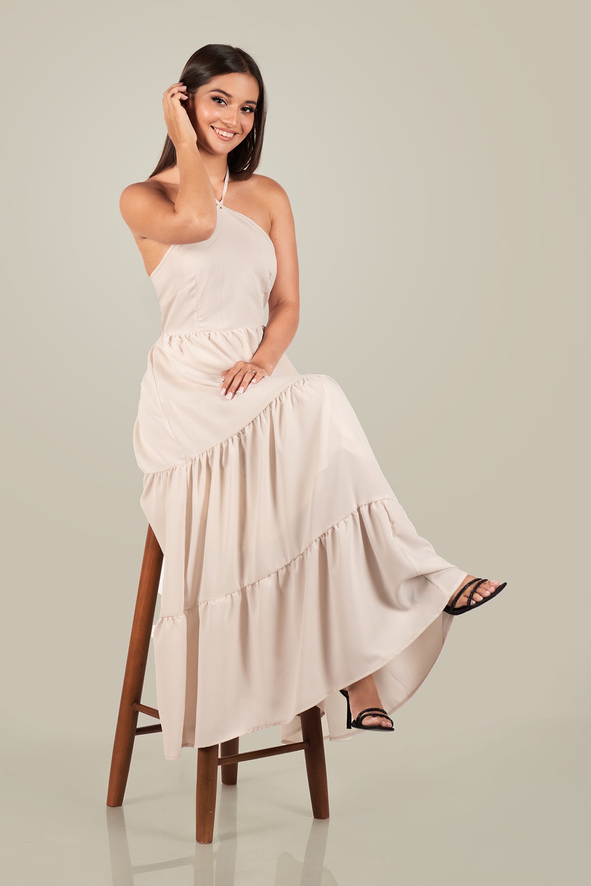 Tessa-Neck-Cross Maxi Dress