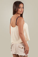 Bellie- Embroidered Skinny Top
