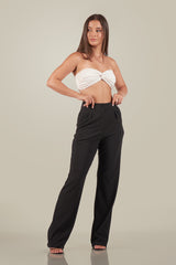 Sandra-High-Waist Straight Fit Trousers