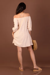 VANIYA-Off-Shoulder Mini Dress