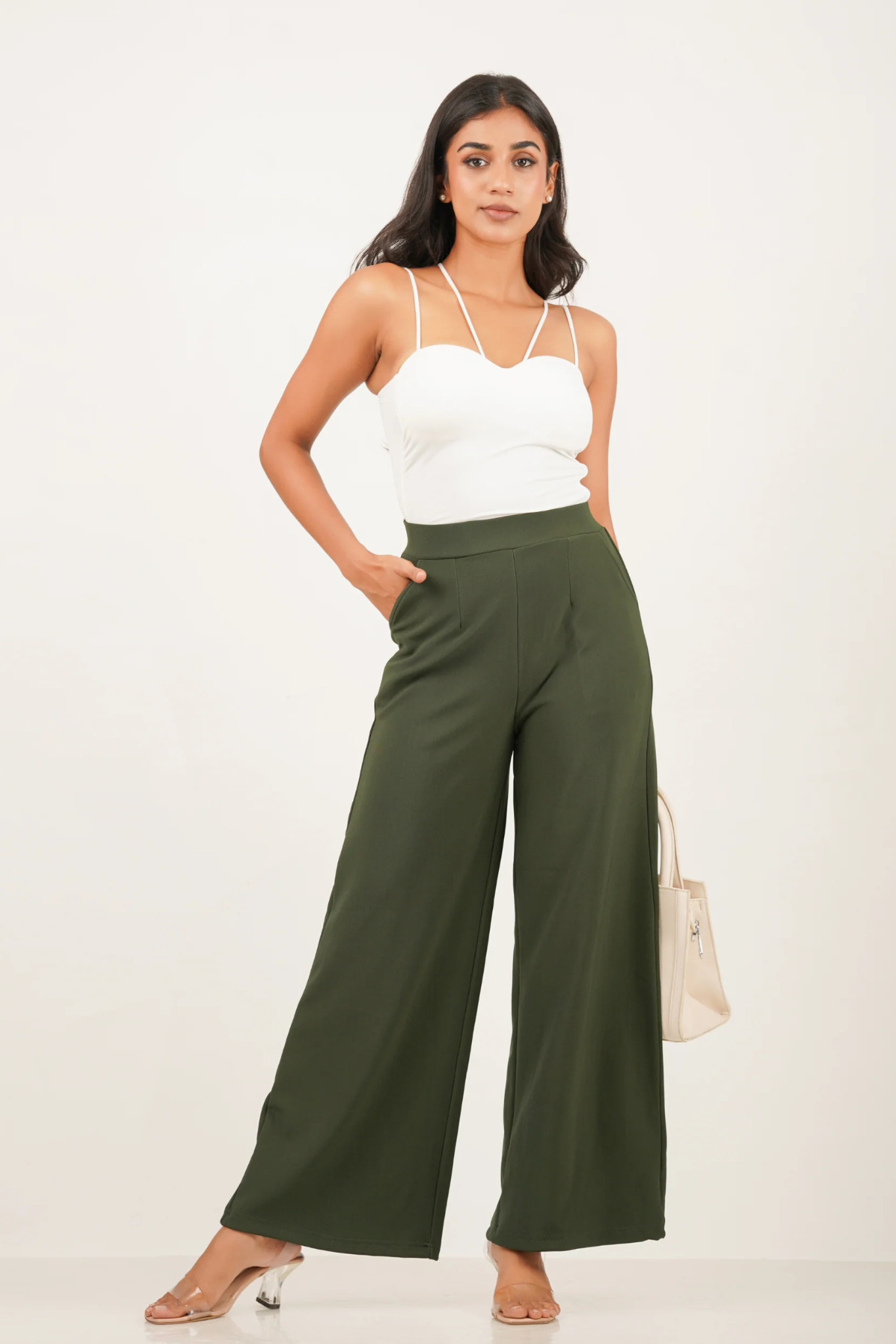 Orelia High Waist Wide Leg Pant