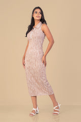 MELI-Blush Zip Midi Dress