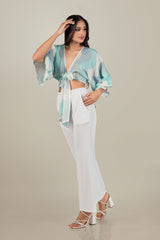 Marisol-BACK POCKET WIDE LEG PANT