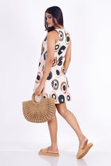 ELAYA-Button Mini Dress