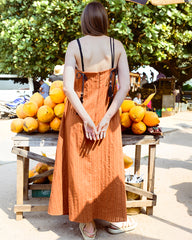 FAYE-CONTRAST TASSEL MAXI DRESS