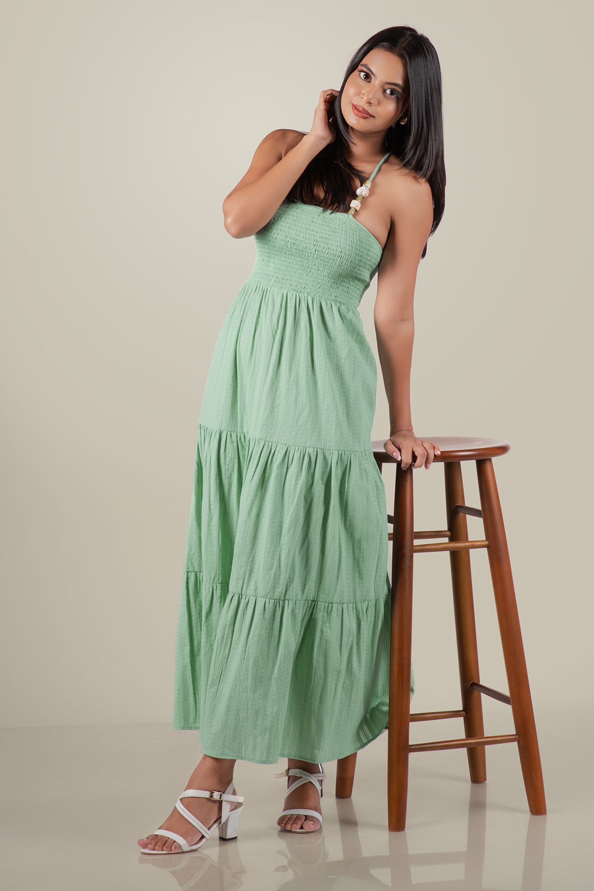 AZALEA-Grace Smocked Maxi Dress